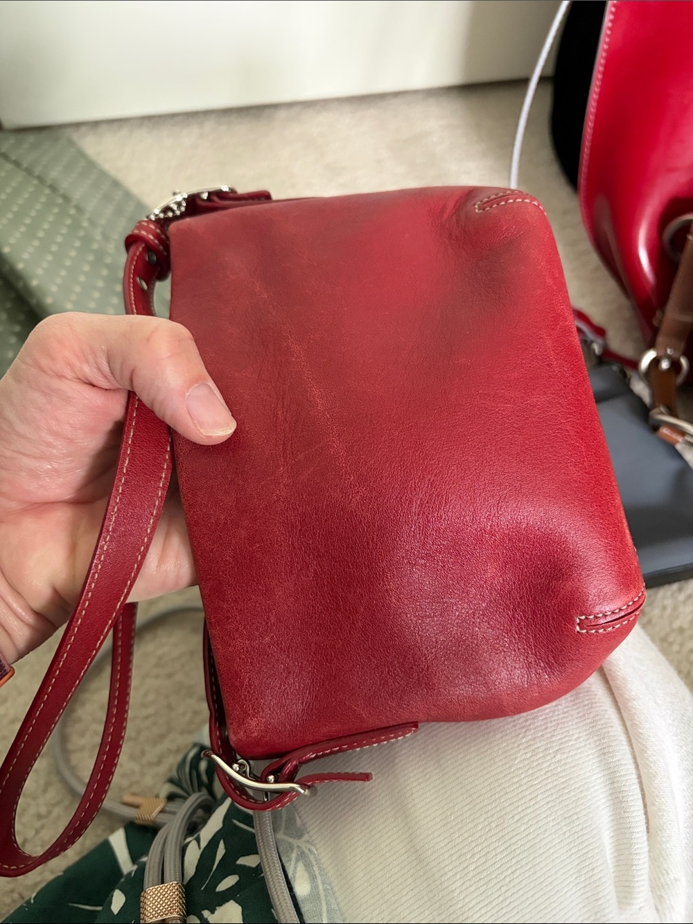 Coach Red Leather mini shoulder Bag - vintage - Picture 6 of 8
